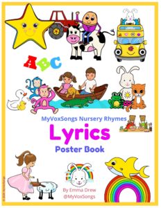 Nursery Rhyme lyrics poster Book